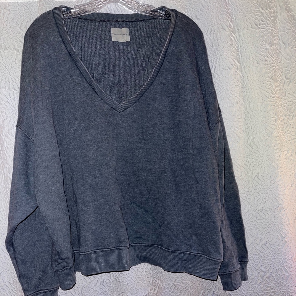 American eagle dark gray over sized sweater
